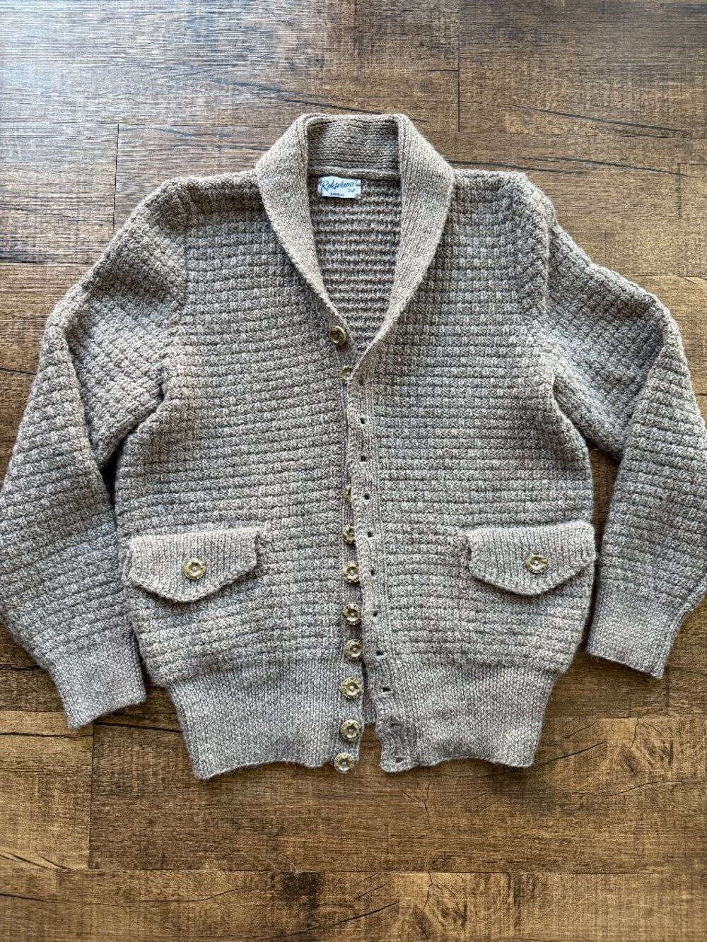 Roksolana Knit Shawl Collar cardigan sweater size S